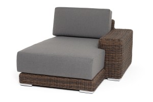 Кушетка из искусственного ротанга Капри, коричневый