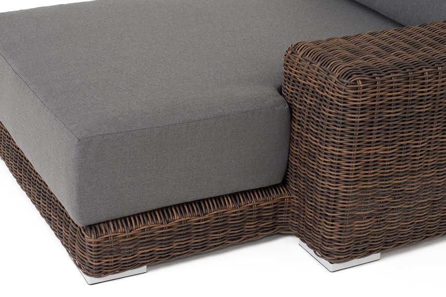 Кушетка из искусственного ротанга Капри, коричневый