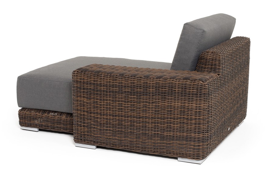 Кушетка из искусственного ротанга Капри, коричневый