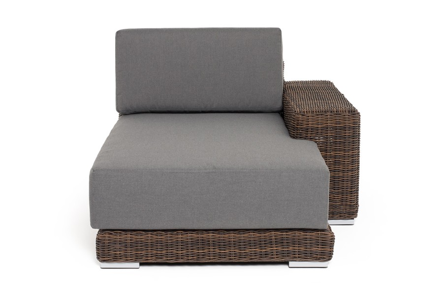 Кушетка из искусственного ротанга Капри, коричневый