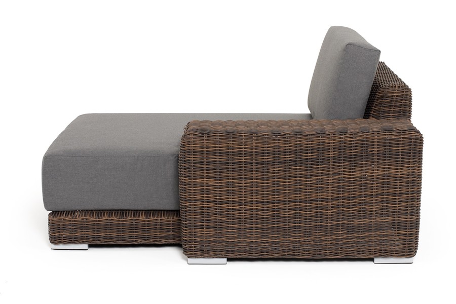 Кушетка из искусственного ротанга Капри, коричневый