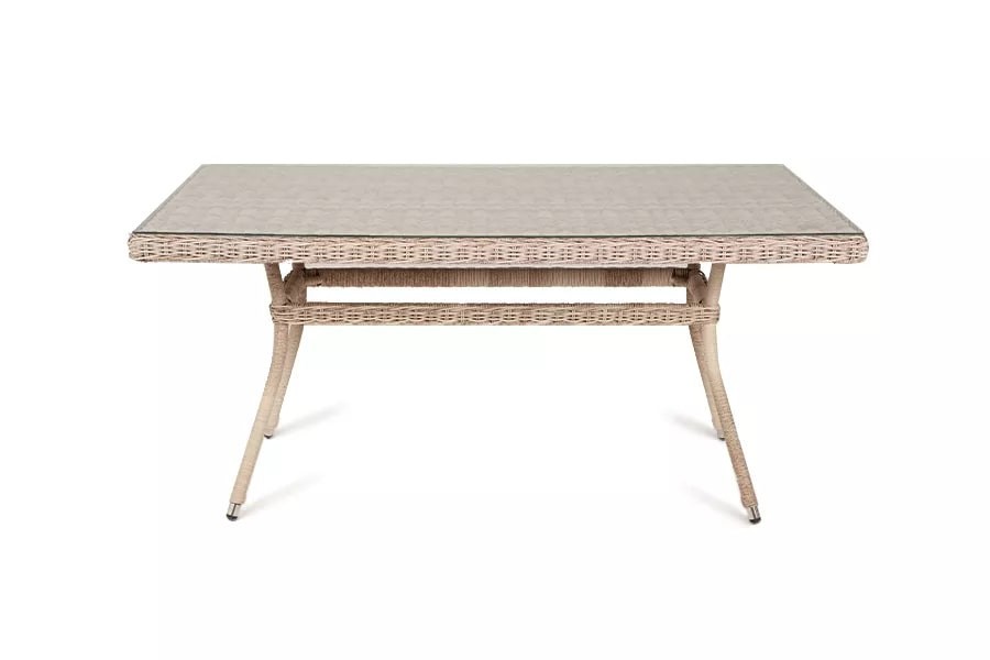 Обеденный стол из искусственного ротанга Латте Beige 160х90см 4sis