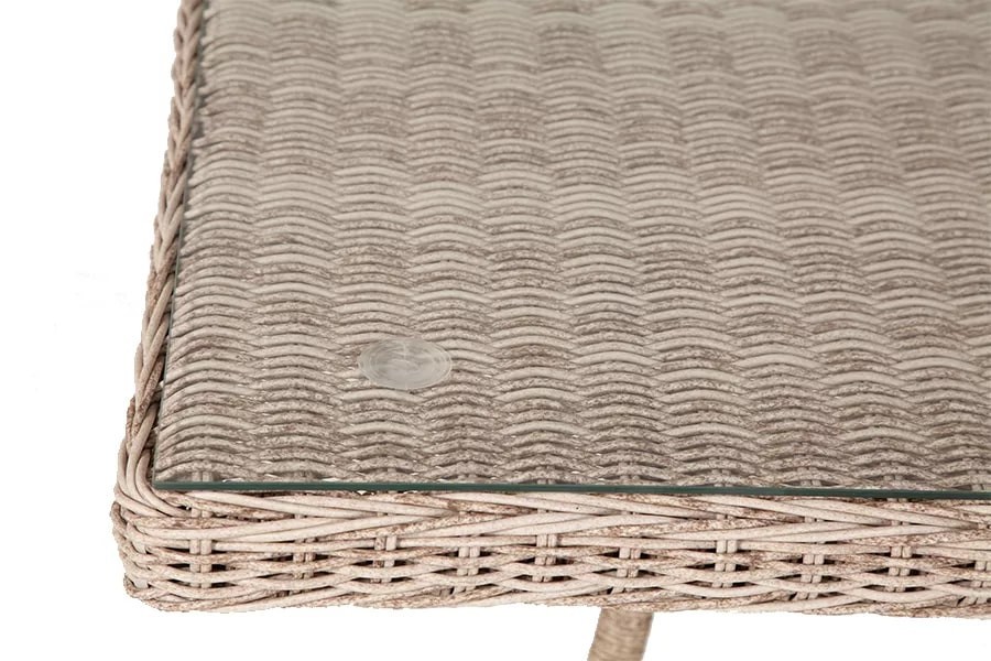 Обеденный стол из искусственного ротанга Латте Beige 160х90см 4sis