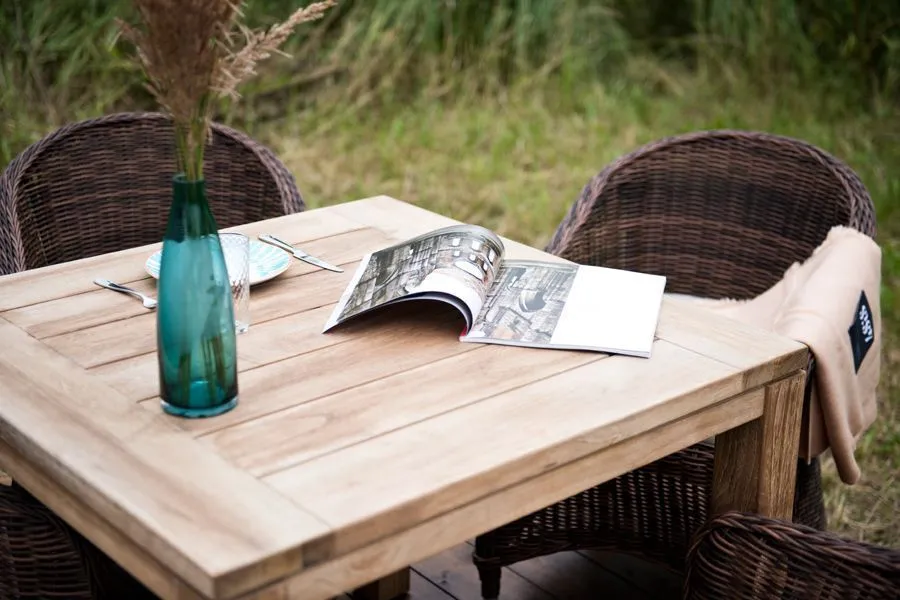 Деревянный стол из натурального тика Виченца 4sis