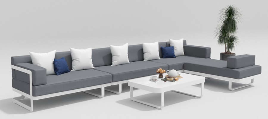 Лаунж зона Hacienda серая Gardenini