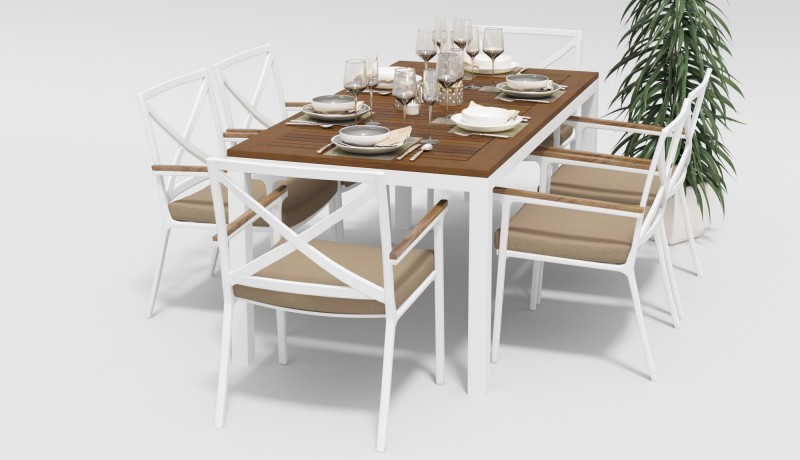 Стул Calma белый беж Gardenini