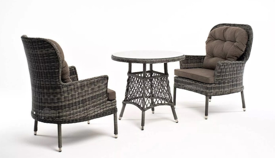 Кофейный комплект Алиса из искусственного ротанга, графит 4sis