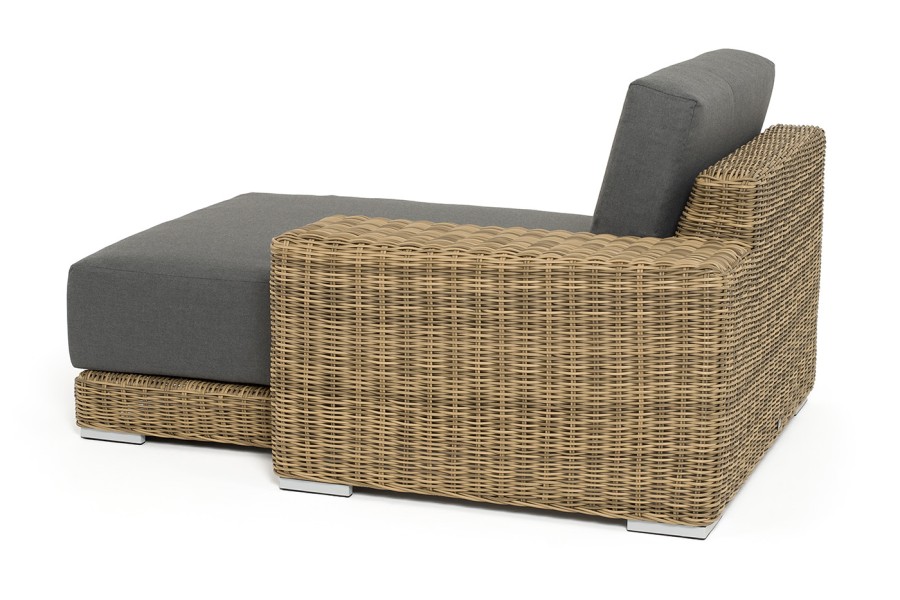 Кушетка из искусственного ротанга Капри, соломенный