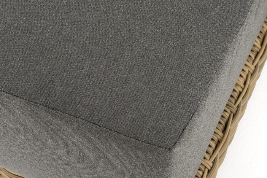 Кушетка из искусственного ротанга Капри, соломенный