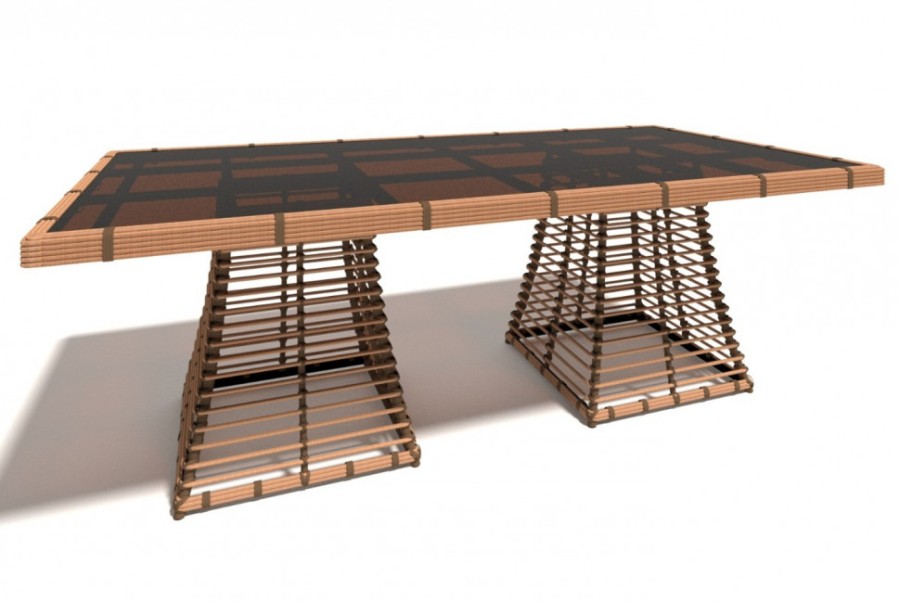 Обеденная группа Бамбук Rotang Lux