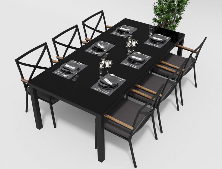 Обеденная группа Calma 200 антрацит Gardenini