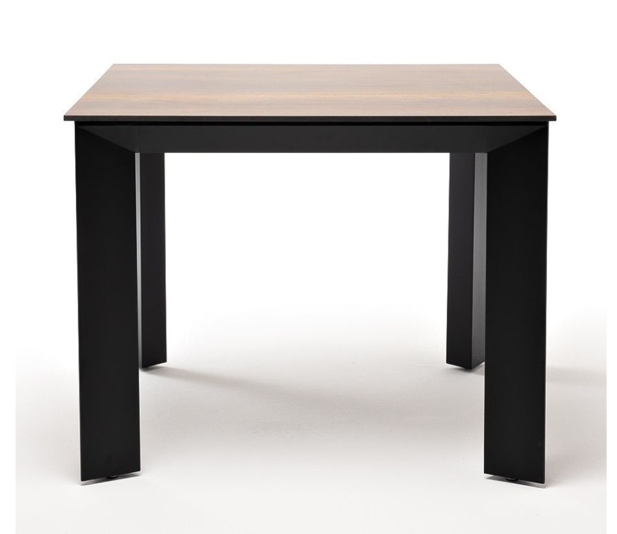 Обеденный стол Венето 90 из HPL дуб/черный 4sis