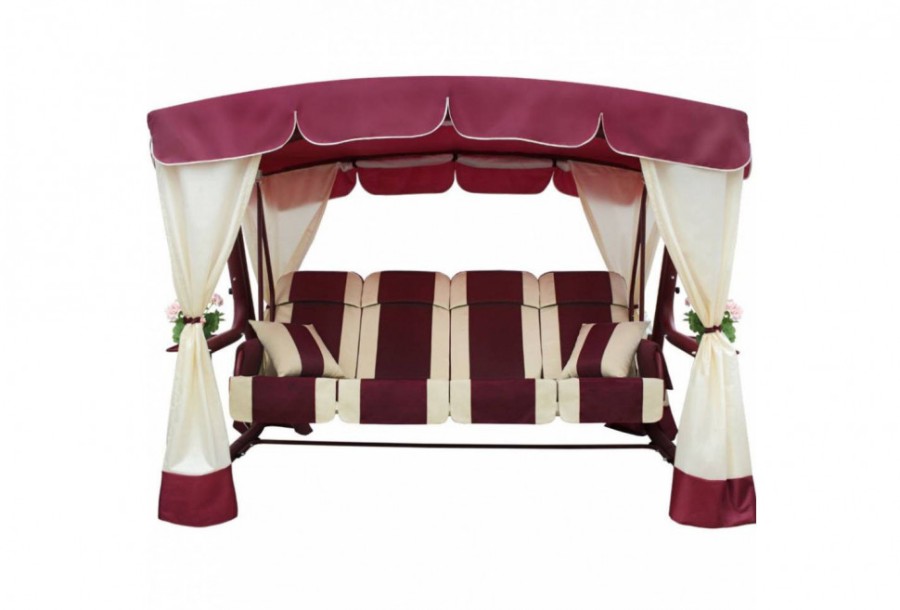 Садовые качели Эдем Люкс, бордо Garden