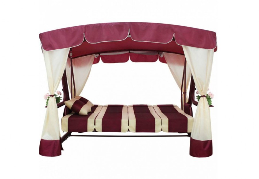 Садовые качели Эдем Люкс, бордо Garden