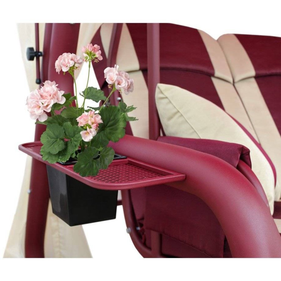 Садовые качели Эдем Люкс, бордо Garden