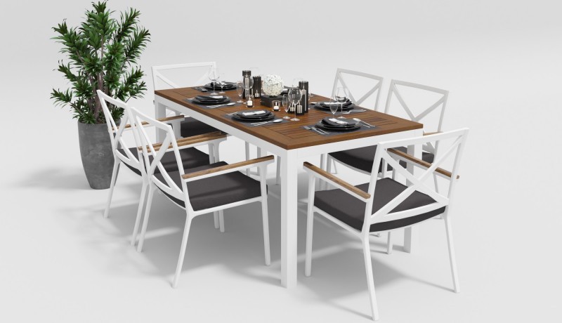 Стул Calma белый антрацит Gardenini