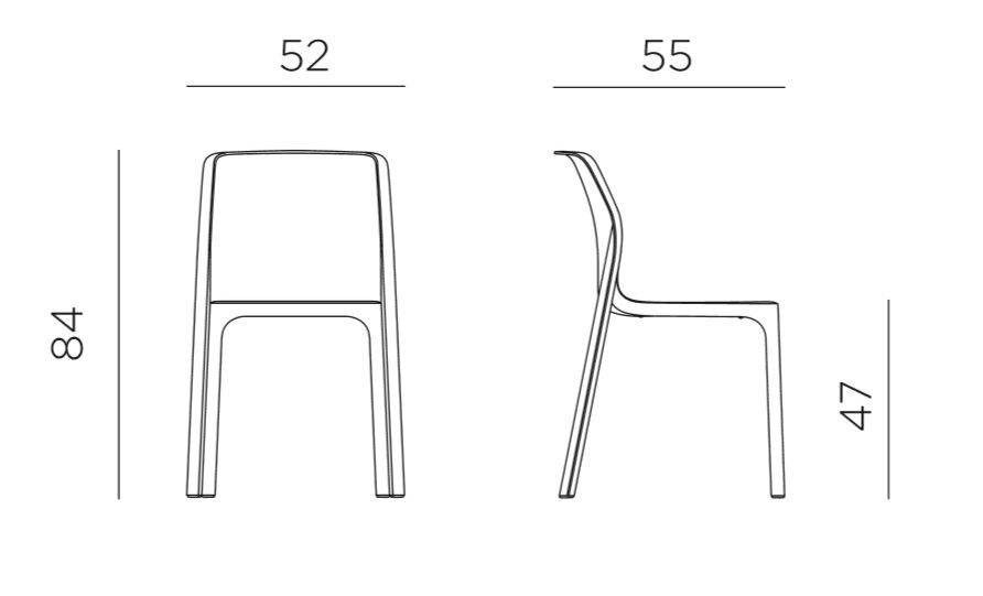 Стул пластиковый Bit белый Nardi