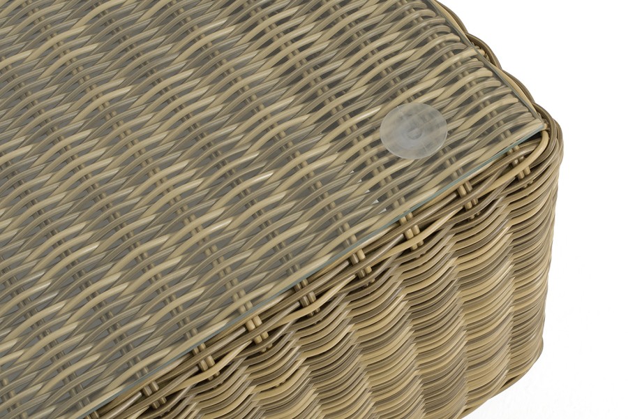 Журнальный столик плетеный, цвет соломенный 
