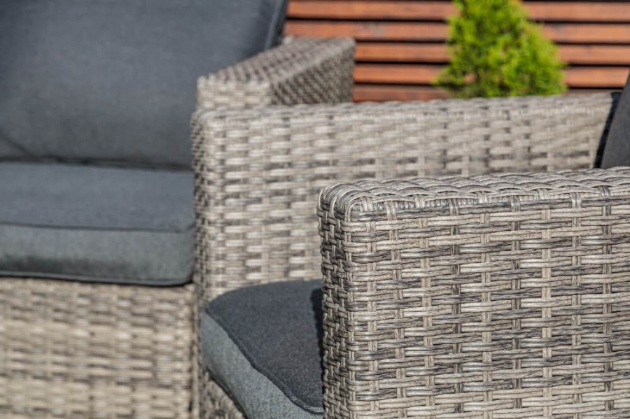 Лаунж-зона Karl с 3-местным диваном и 2 креслами серая Royal Family