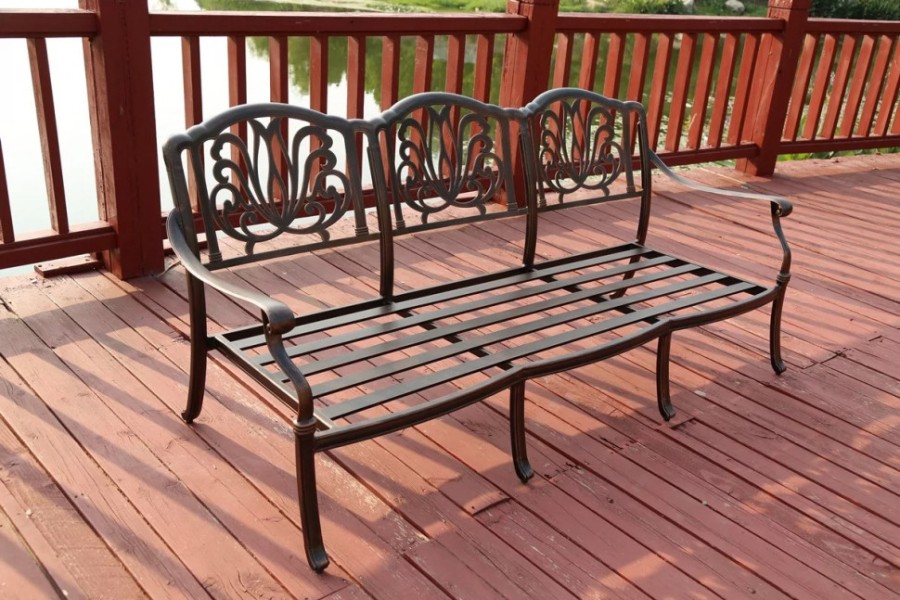 Диван трехместный Madrid из литого алюминия Кит маркет