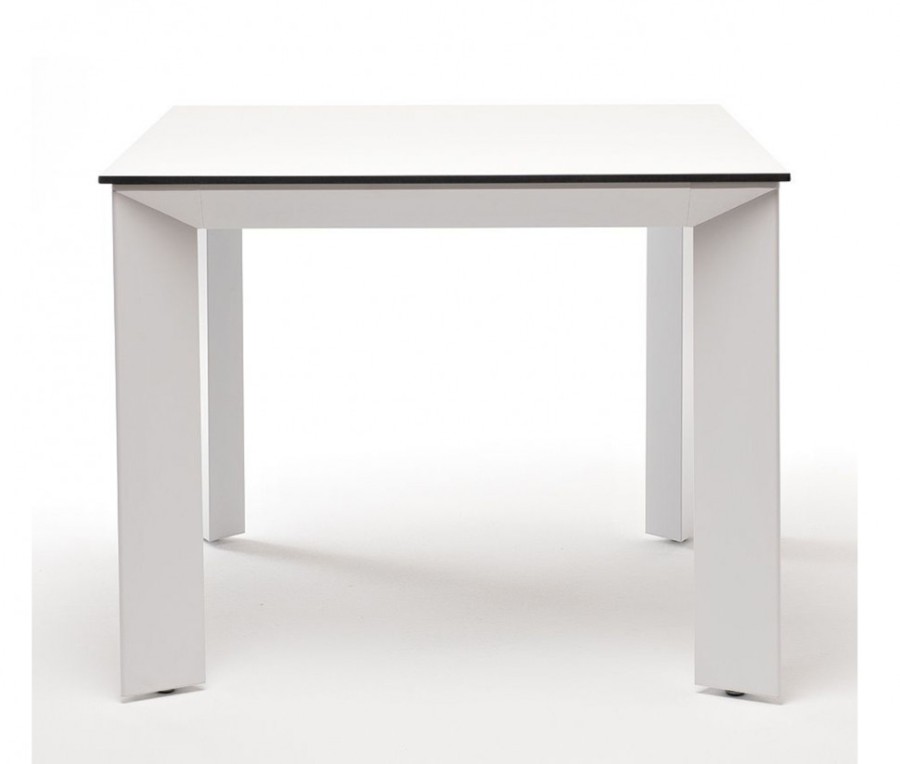 Обеденный стол Венето 90 из HPL молочный 4sis