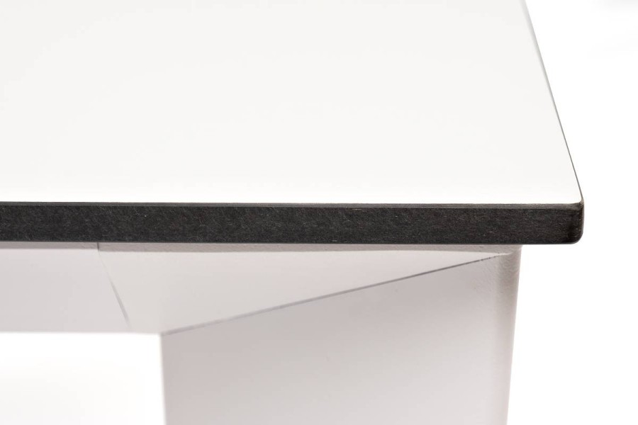 Обеденный стол Венето 90 из HPL молочный 4sis