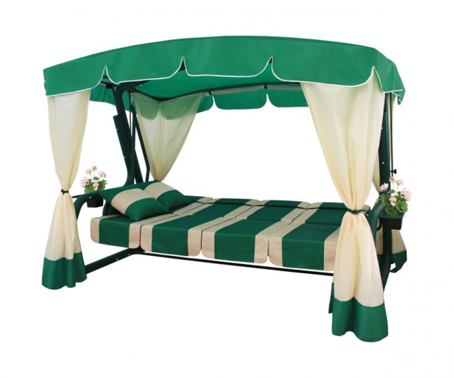 Садовые качели Эдем Люкс, зеленый Garden
