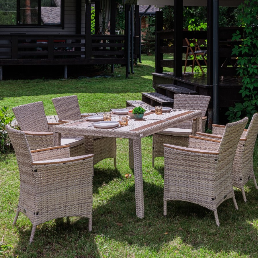 Обеденный комплект Amelia на 6 персон, бежевый Royal Family