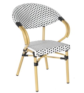 Плетеный стул Грас из искусственного ротанга, черный 4sis