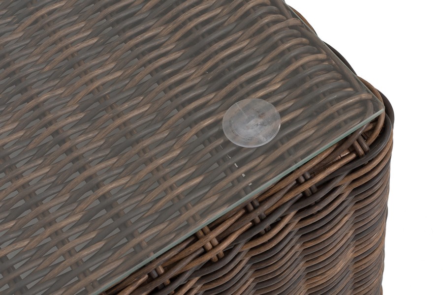 Журнальный столик плетеный, цвет коричневый