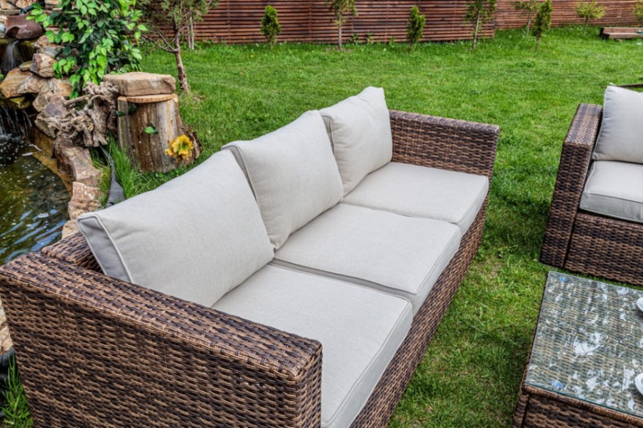 Лаунж-зона Karl с 3-местным диваном и 2 креслами коричневая Royal Family