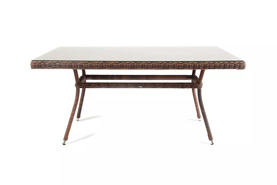 Обеденный стол из искусственного ротанга Латте 140х80см Brown 4sis