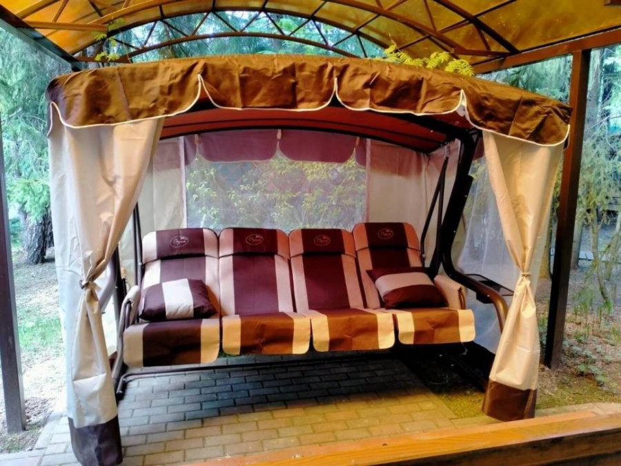 Садовые качели Эдем Люкс, шоколадный Garden