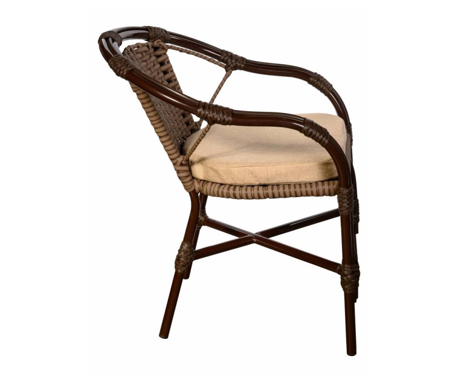 Кресло Bali (Бали) из искусственного ротанга, орех Garden story