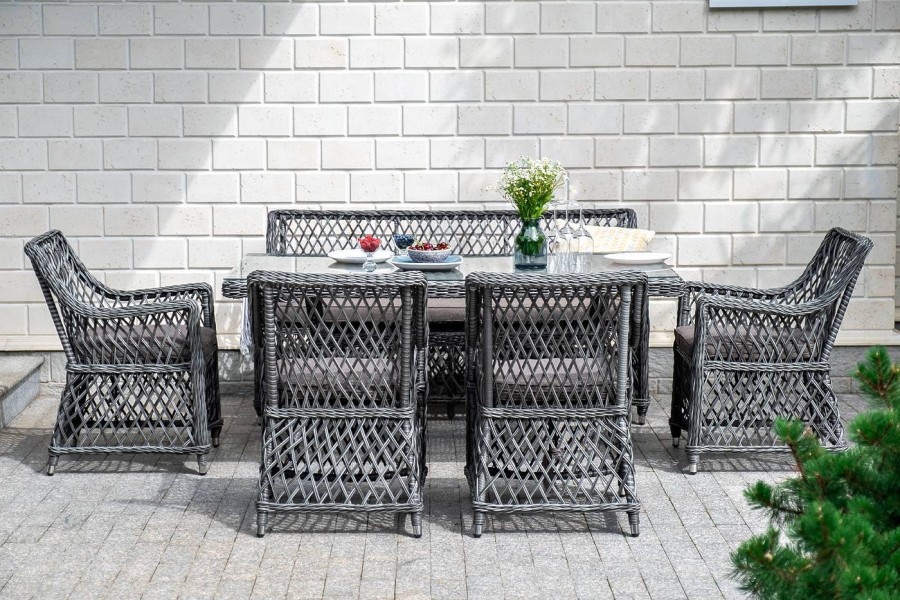 Обеденная группа Катания на 6 персон, графит 4sis