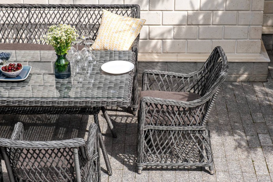 Обеденная группа Катания на 6 персон, графит 4sis