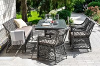 Обеденная группа Катания на 6 персон, графит 4sis