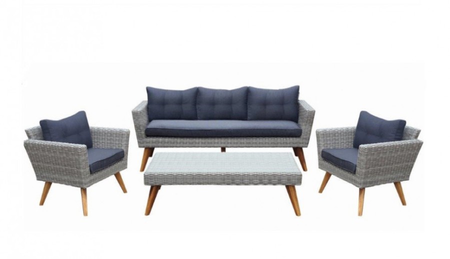 Комплект плетеной мебели AFM-605G Grey Афина