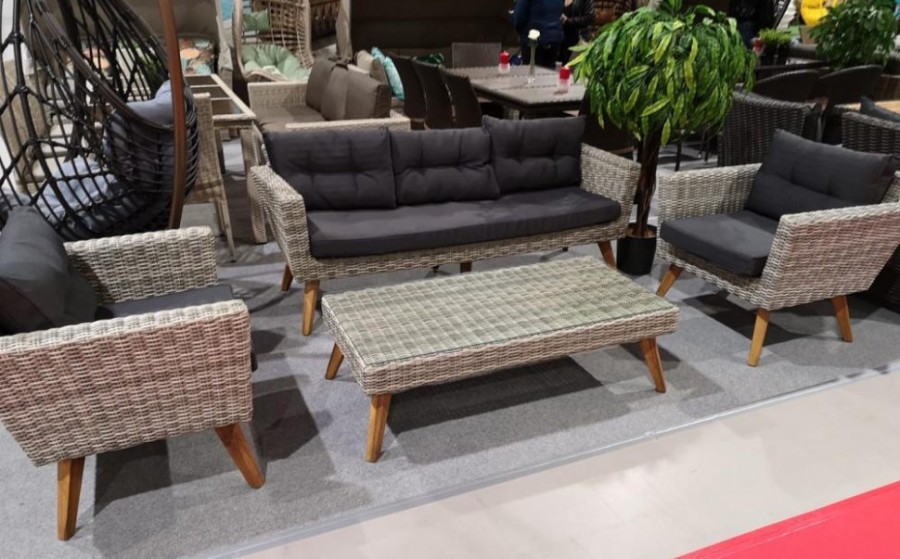 Комплект плетеной мебели AFM-605G Grey Афина