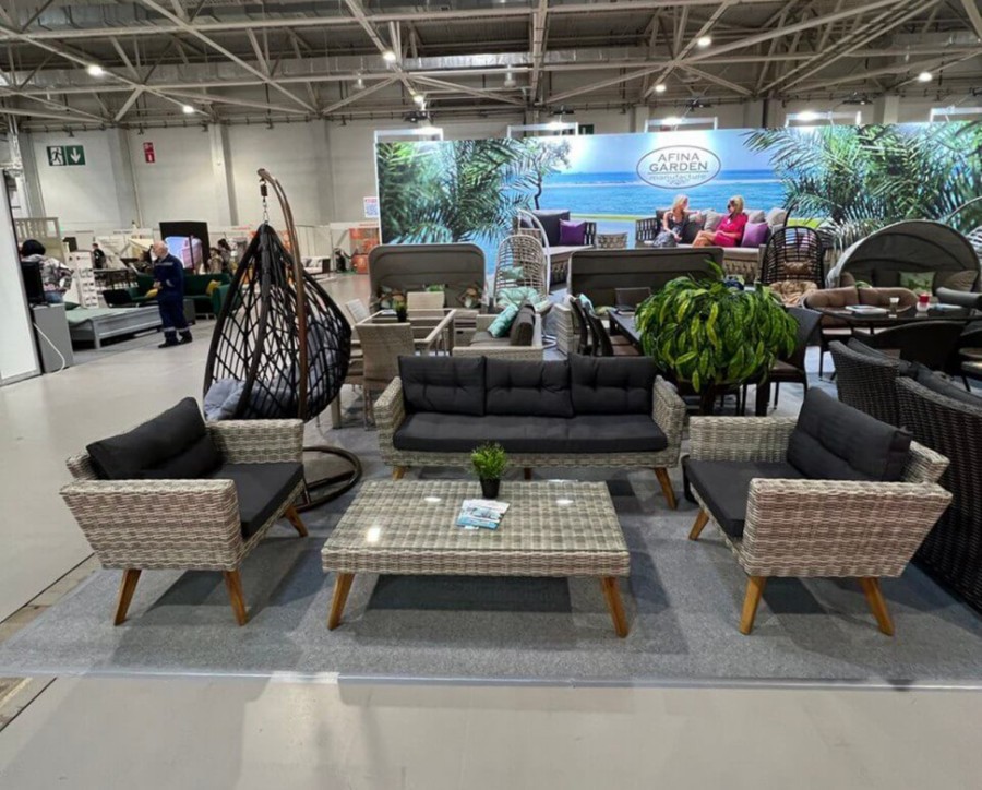 Комплект плетеной мебели AFM-605G Grey Афина