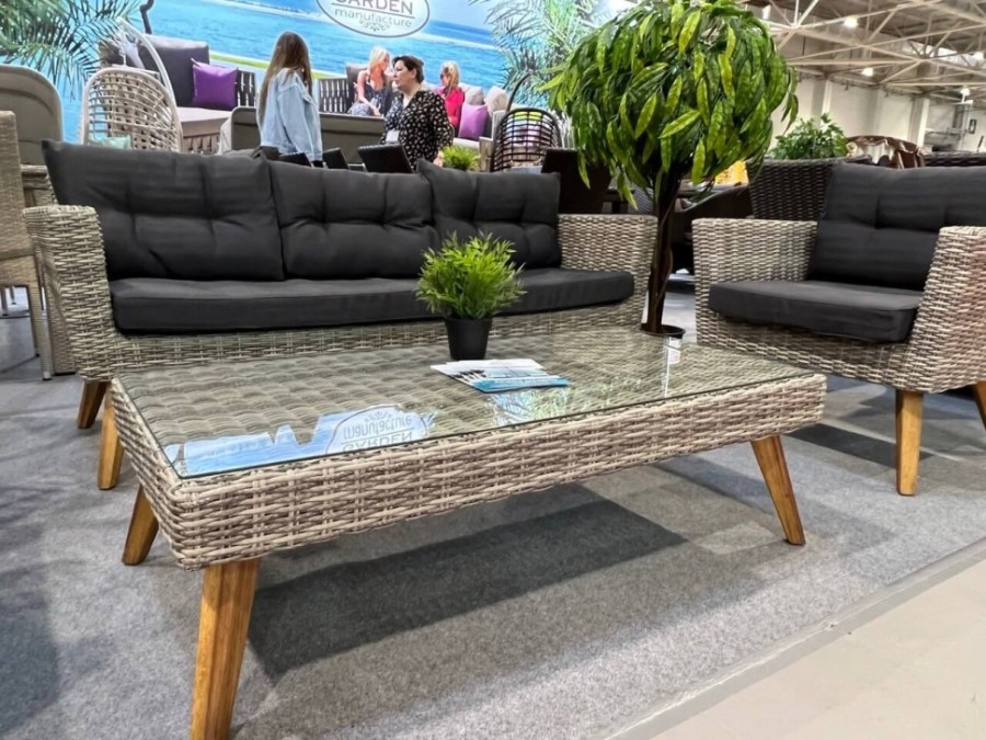 Комплект плетеной мебели AFM-605G Grey Афина