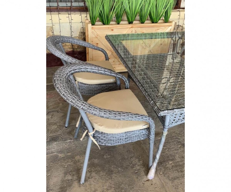 Стол прямоугольный 120 AIKO DECO серый