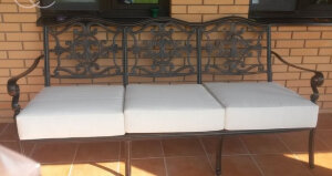 Диван трехместный из литого алюминия Venice Кит Маркет