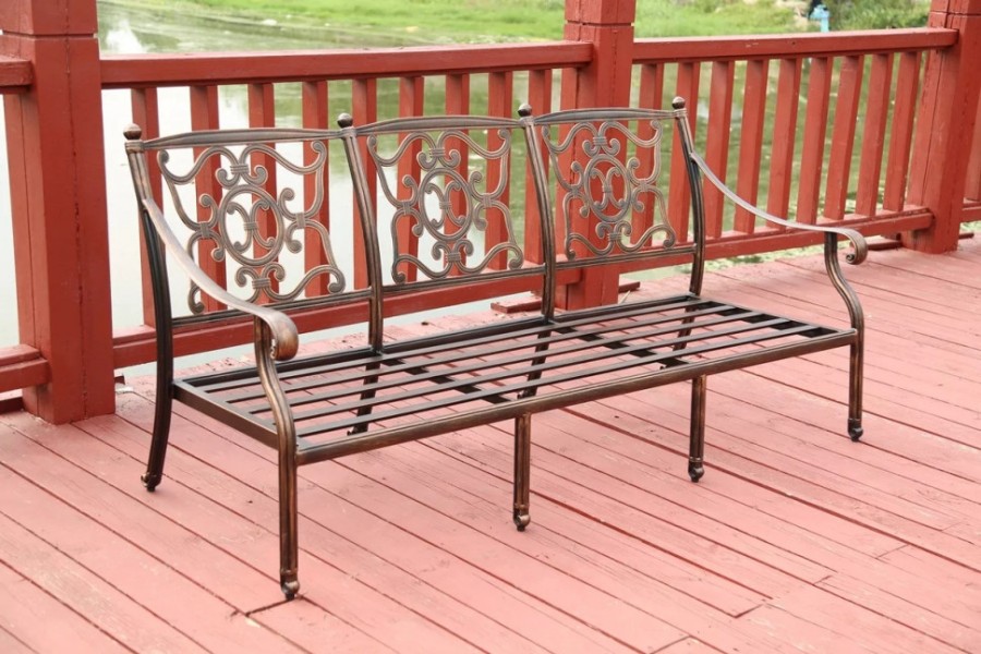 Диван трехместный из литого алюминия Venice Кит Маркет