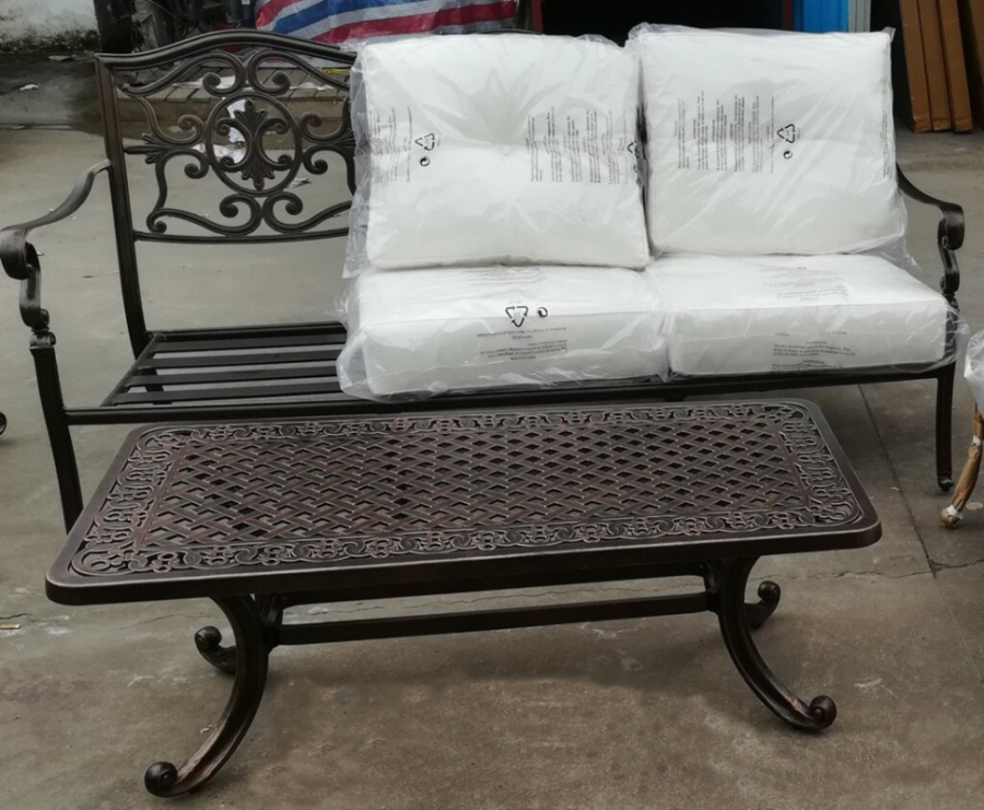 Диван трехместный из литого алюминия Venice Кит Маркет