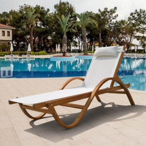 Шезлонг-лежак Мальта AFM-511 White Афина