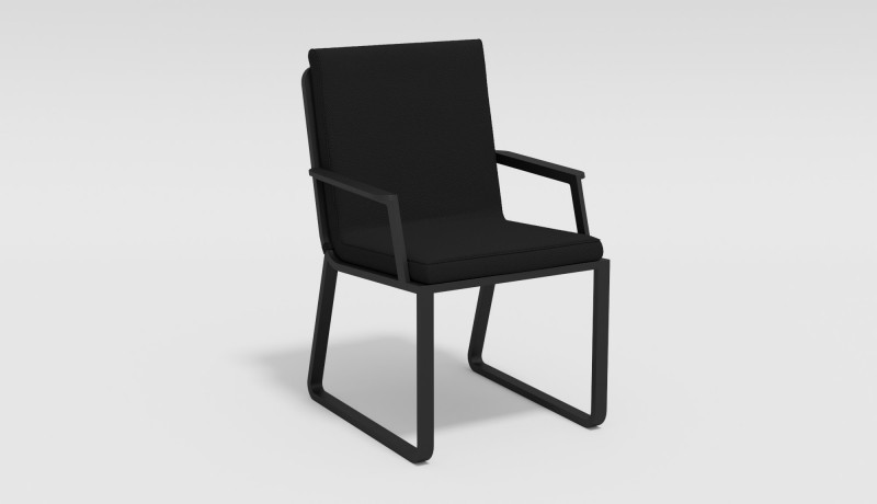 Стул Voglie armrest черный с подлокотниками Gardenini