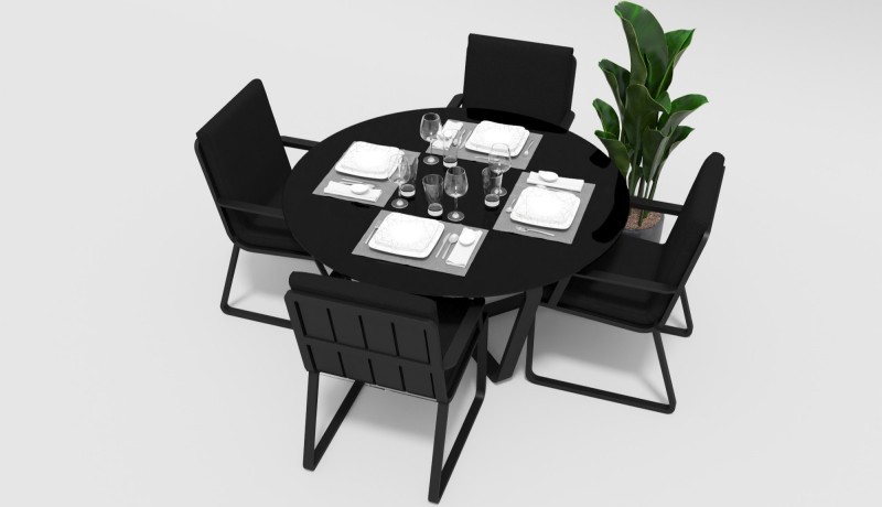 Стул Voglie armrest черный с подлокотниками Gardenini