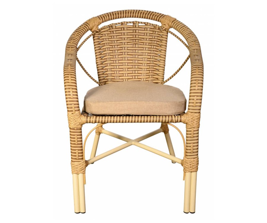 Кресло Bali (Бали) из искусственного ротанга, слоновая кость Garden story