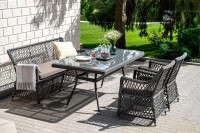 Обеденная группа Катания на 4 персоны, графит 4sis